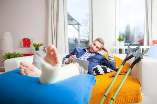 Mann nach Unfall